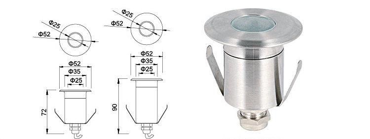 6W RGB in Ground IP68 304ss LED Underground Light