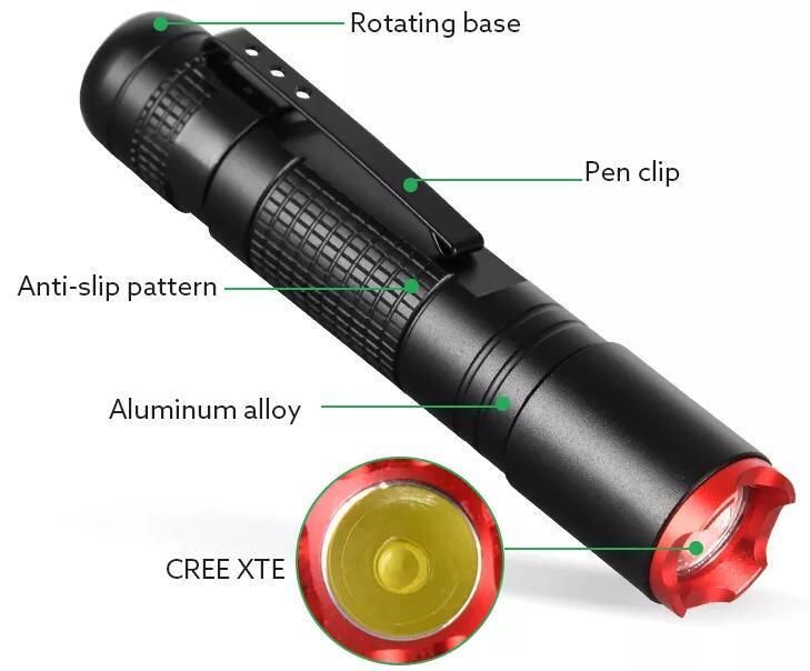 Aluminum CREE Xte Mini LED Flashlight