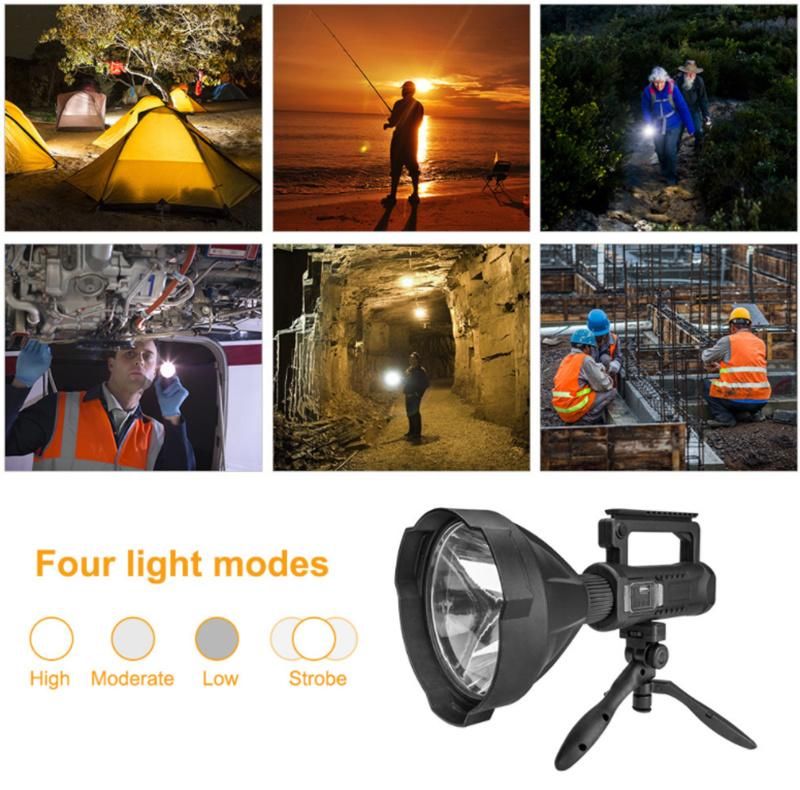 Wholesale Durable Portable Inspection Spotlight 10W Powerful Handheld Searchlight with Tripod Stand and Long Running Time P50 LED Flashlight