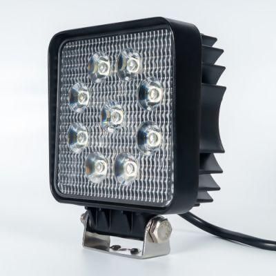 Square 9PCS 27W LED Work Lamp for Offroad Tract Heavy Truck