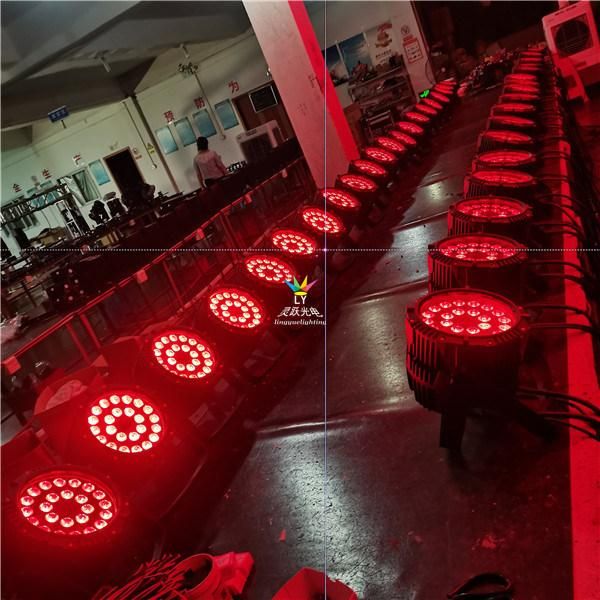 DMX 24X18W Rgbwauv Outdoor Waterproof Super Bright LED PAR Can