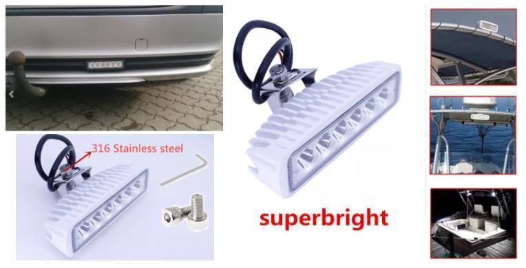 White Housing Bracket Mount LED Spreader Deck Flood Lights