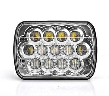 Jeep Cherokee Headlight Assembly, Wrangler, Isuzu Pickup 7-Inch LED Square Light LED Work Light 65W 5X7 Inch