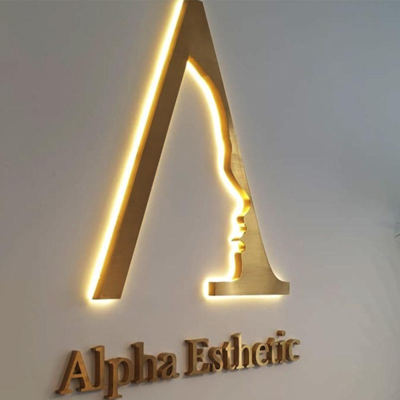 LED Custom Logo Channel Sign Stainless Steel Letters LED Sign