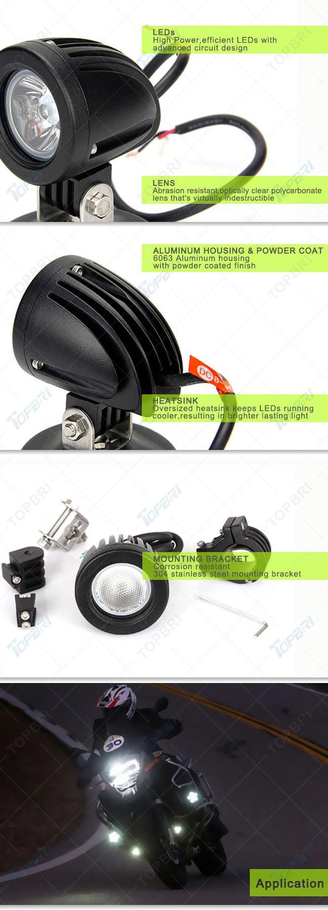 10W LED Work Light 2 Inch CREE 12V LED Work Light for Trucks Working Lamp
