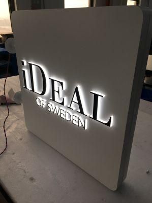 LED Metal Push Through Sign Cabinet Outdoor LED Blade Sign for Advertising