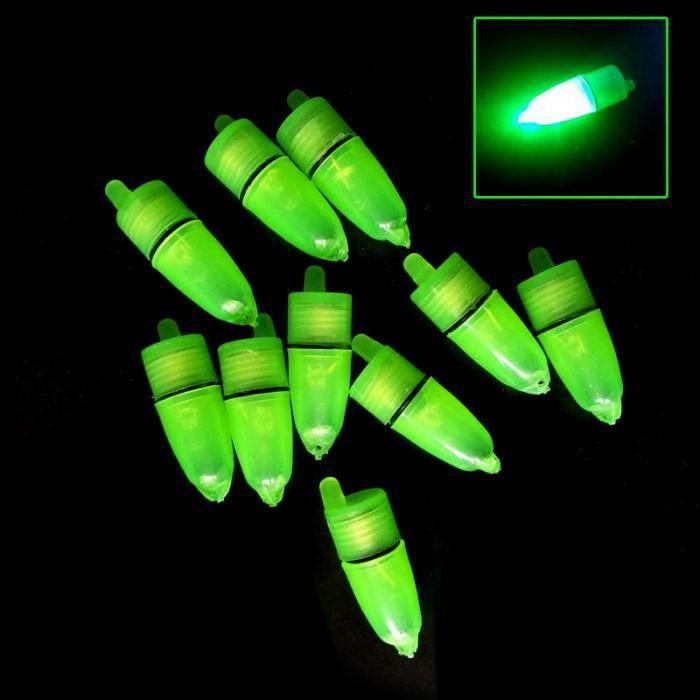 Mini Blue Green LED Night Underwater Fishing Hook Clip Float Bite Light