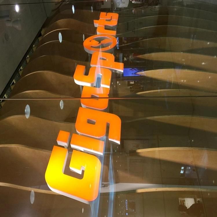 Polished Brushed Vintage Metal Channel Letter Signage Illuminated Character Stainless Steel LED Sign