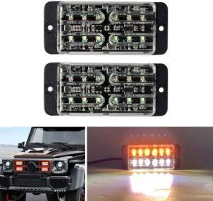 Amber White Emergency Hazard 12LED Strobe Lights