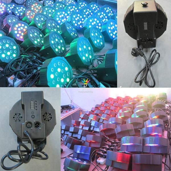 RGB Flat Small DJ Stage Lights LED PAR 18X1w