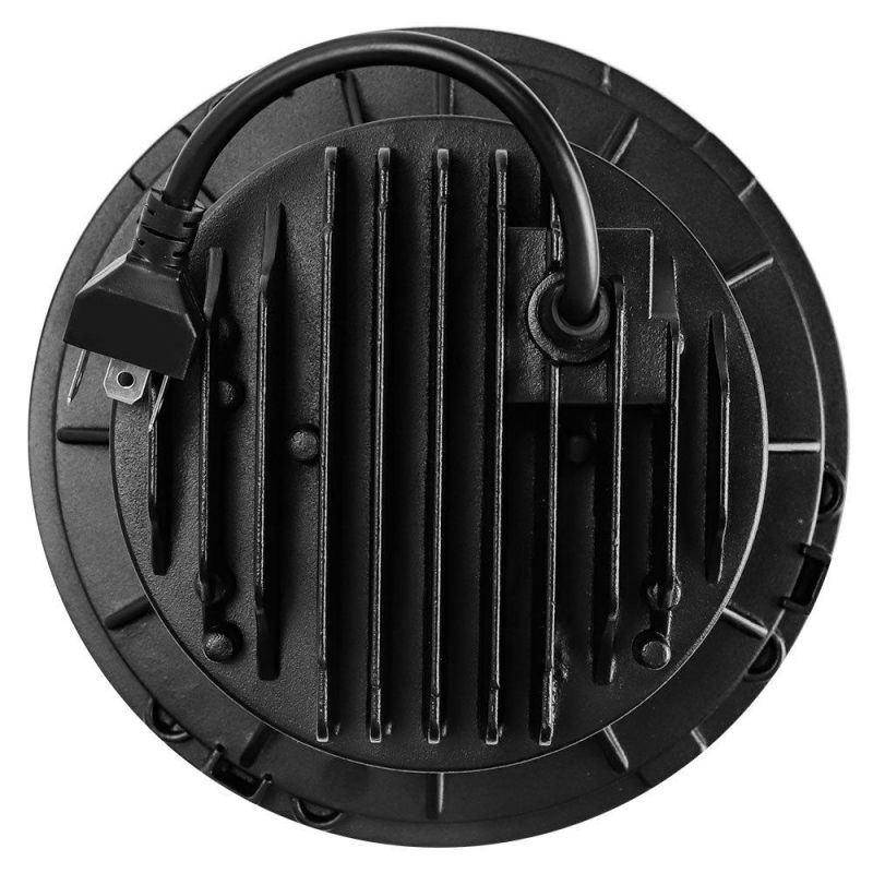 Dxz 7 Inch Headlights Thick Section Sliver Without Aperture LED Headlamp with DRL Hi/Lo Beam for Jeep Wrangler Jk Motorcycle Headlights