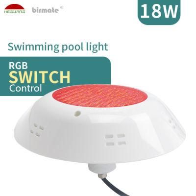 RGB 18W ABS Material 12V IP68 Waterproof Vinyl Pool Light LED Swimming Pool Light