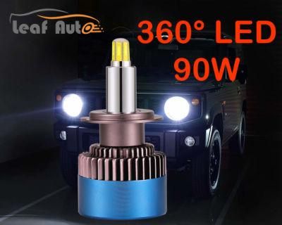 New Six-Sided Fix Luminous H1 H7 H8 H9 H11 9005 9006 9012 Kit Lampada Farol Bombillo Luz LED Focos LED Kit Luces LED 360 Degree Head Lamp