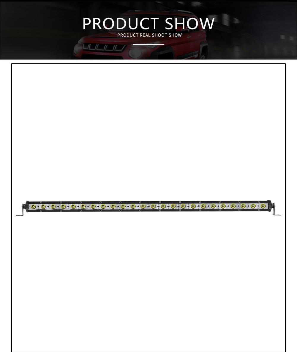 Dxz 26inch 24LED 72W Ultra-Thin Small Single Row LED Light Bar Car LED Work Light Auxiliary Lighting Spotlight Drivinglights