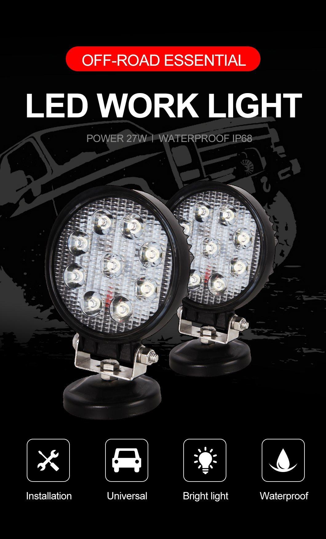 Offroad LED Driving Lamps High Quality 27W Spot Commercial LED Work Light