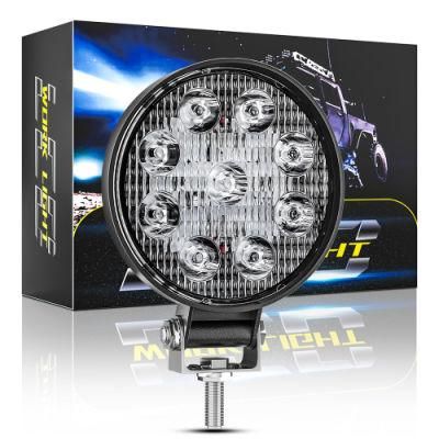Dxz 4X4 LED Offroad SUV Heavy Truck LED Working Light 4 Inch 9 LED 27W 20mm Work Light Round