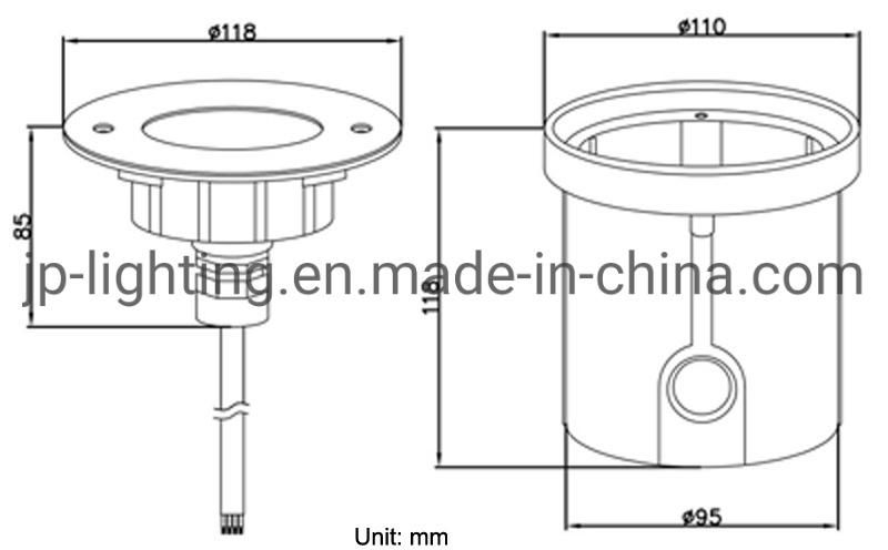 IP68 3W LED Underwater Wall Recessed Light LED Outdoor Fountain Light LED Underwater Lighting Waterproof IP68 Pool Light LED Pond Light (JP94631-AS)