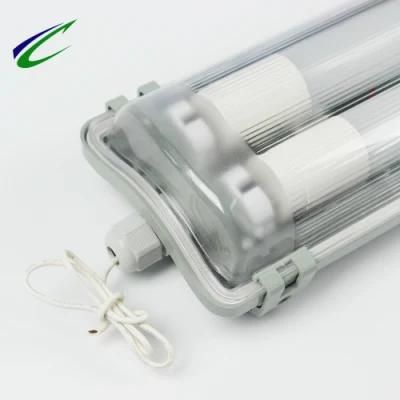 LED Tri Proof Light Waterproof Light with Double LED Tube Underground Parking