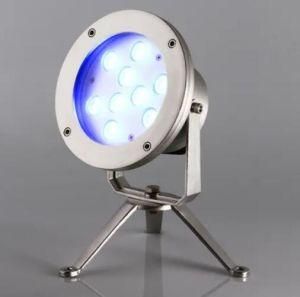 High Quality 18W IP68 Waterproof Round Shape 304 Stainless Steel Fountain LED Light Underwater Spot Light