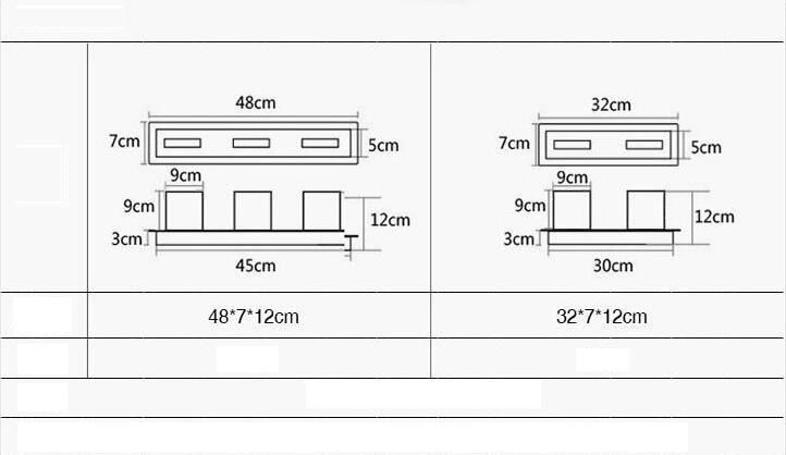 6W/9W 32cm/48cm Long Highlight LED Mirror Light White/Warm White Acrylic Bathroom Makeup Lamp (WH-MR-19)