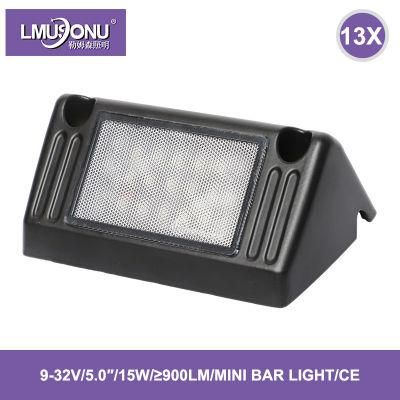 Lmusonu 5.0 Inch 15W Car Truck Mini Curved LED Light Bar 9-32V White Blue 900lm