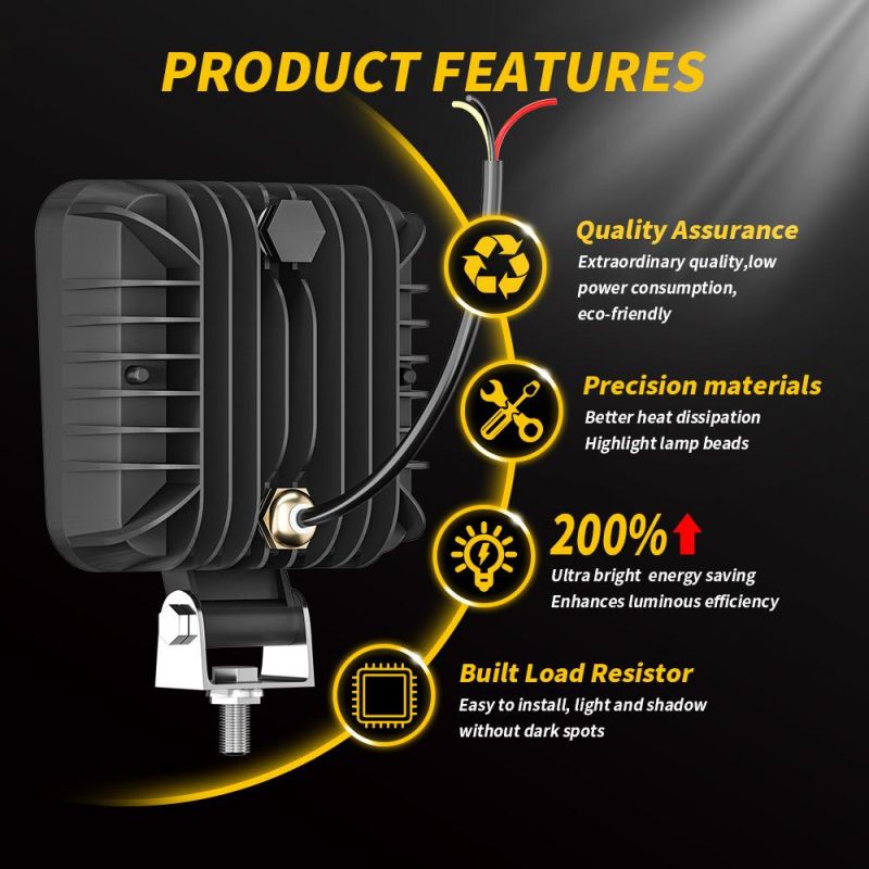 Dxz 78W 26LED 4inch Flashing Floodlight Bright LED Working Light for Vehicle/Motorcycle/Truck/Car/ATV