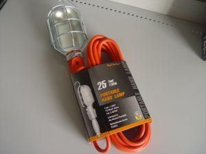 Handhold Work Light with an Outlet, 16/3, 25FT Cord