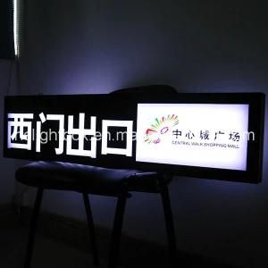 Shopping Mall Direction Guide Sign LED Light Box Double Sided Poster Changeable