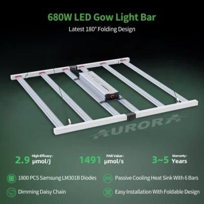 Most Popular Grow Light Foldable 680W 800W 1000W LED Grow Light Bar 4X4FT Footprint Full Spectrum Dimmable LED Grow Light