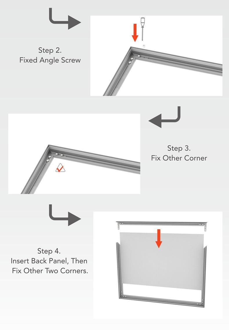 Custom Aluminum Frame Profile Fabric Light Boxes