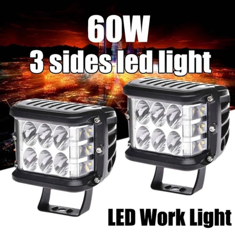 60W Waterproof Work Light LED Light Bars Spot Flood LED Headlight for Work Driving Offroad Car