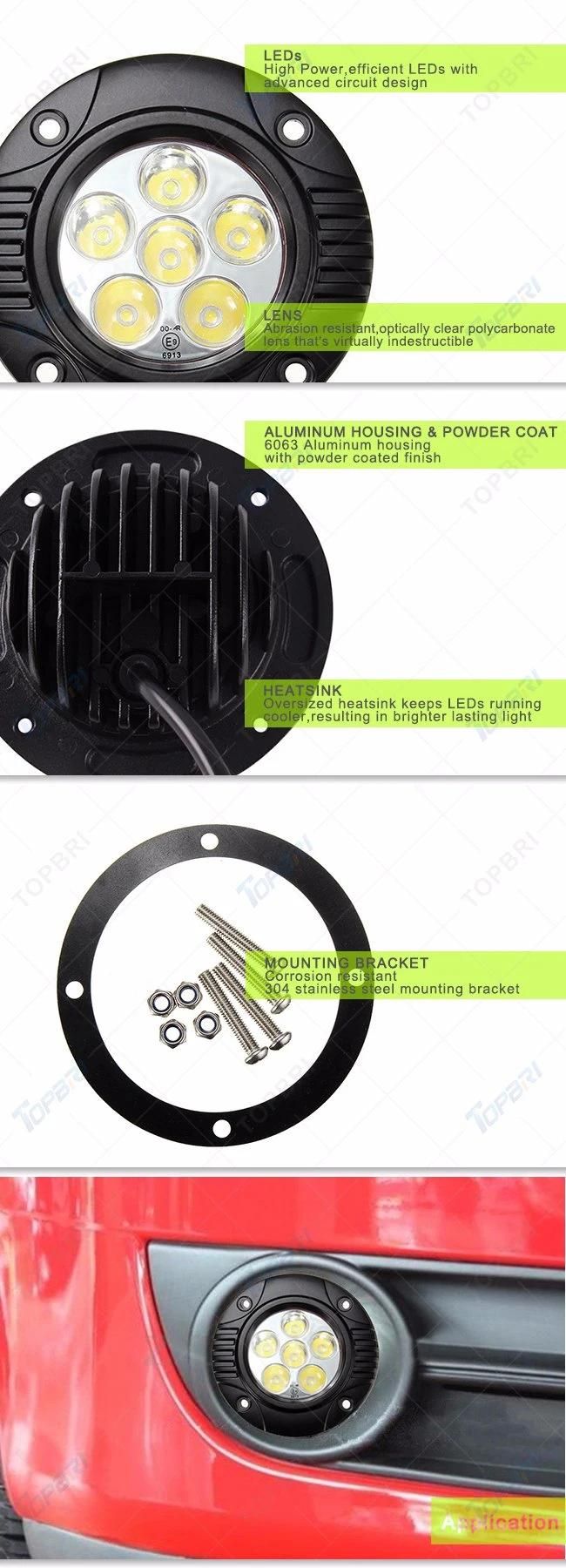 E-MARK Waterproof 18W CREE LED Work Light for Truck Tractor