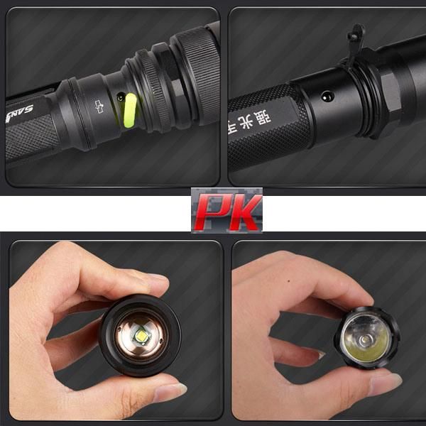 Waterproof Zoomable Tactical Hunt Aluminum LED Flashlight