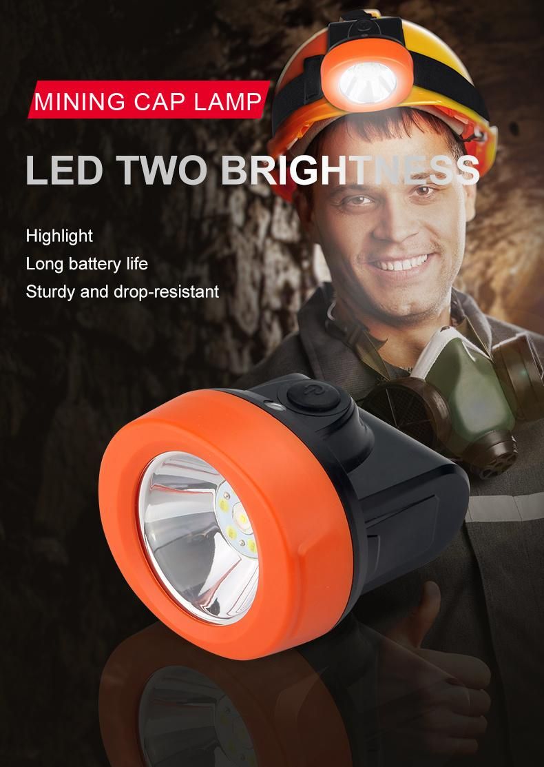 New-Kl2.5lm (A) Waterproof Mining LED Head Lamp Headlamp Miner Light Cordless Mining Light
