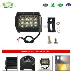 Amber White 16 LED Square 36W 12V DC LED Work Light for off Road Riding LED6443