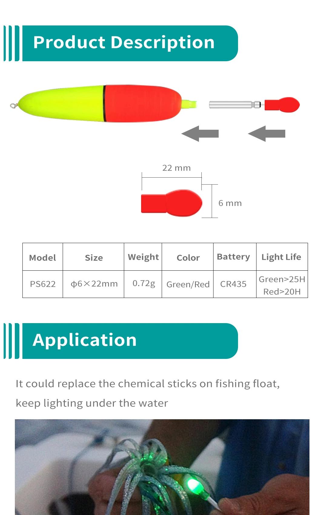 Dlyfull Discount Direct Sale LED PS622 Night Long Lasting Luminous Fishing Float Light