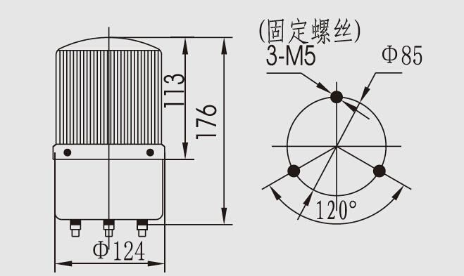 Wl-A15-X121 LED Strobe Rotator Warning Light (LED warning light, 12V warning light)