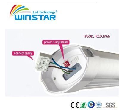 30W 50W 65W IP66 PC Housing T8 Tri-Proof LED Tube Light Waterproof LED Linear Lighting