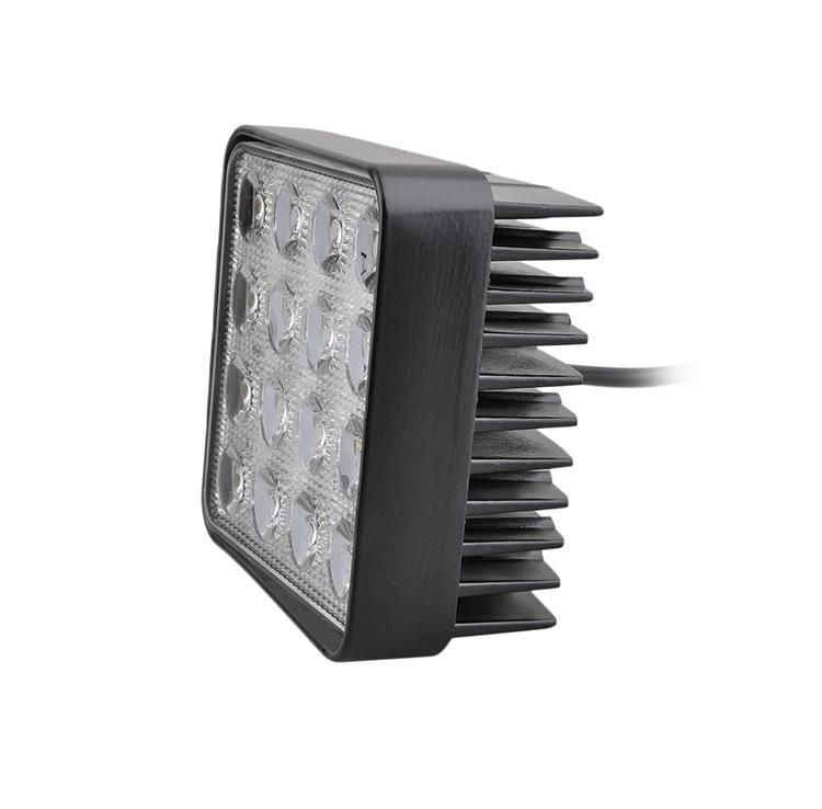 48W Round Square LED Work Light Spot Light for Jeep Truck Vehicles Marine 48W LED Work Lamp