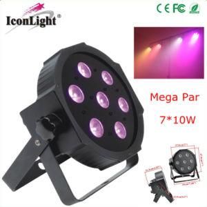 Mini 7X10W LED Mega Flat PAR for Stage