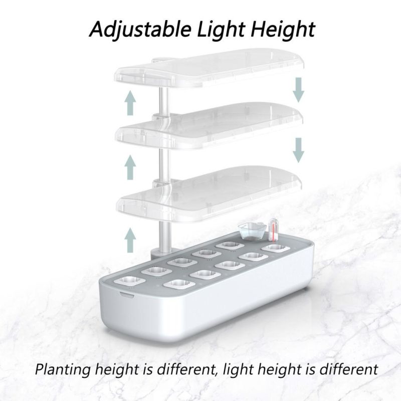 Indoor Soilless 10 Pots LED Lighting Automatic Watering Intelligence Annual Planter