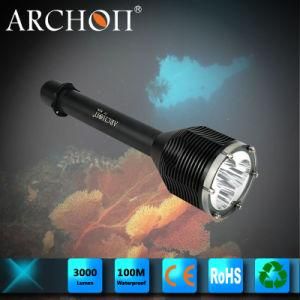 3000 Lumens Super Bright Scuba Diving Equipment Primary Lights with CE&RoHS (W39)