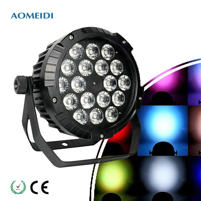 Outdoor Waterproof 18X10W RGBW 4in1 Aluminum DMX LED Slim Flat PAR Can