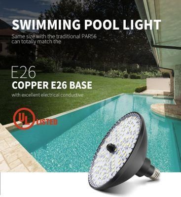 High Voltage Pool Lamp PAR56 18W E26 LED Swimming Pool Underwater Light