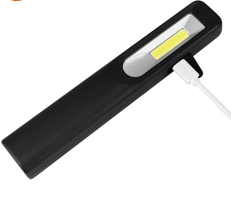 Wholesale Hot Sale Portable 3W COB Pen Shape Slim Working Inspection Lamp Magnetic Clip Handheld Work Spotlight Rechargeable LED Work Light