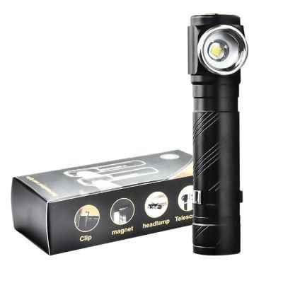 Goldmore10 High Quality Waterproof Aluminum Alloy Flashlight with Two Lights for Outdoor Using