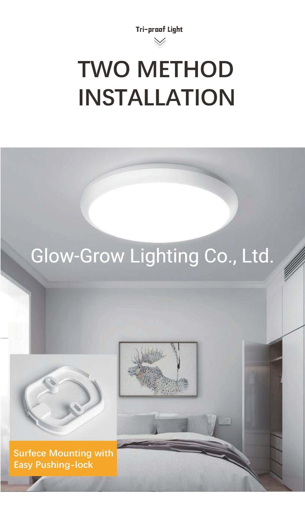 Tri-Proof Waterproof Dustproof Anti-Corrosion IP6 Wall Light LED Ceiling Light for Courtyard Bedroom Kitchen Downstair Home Decoration