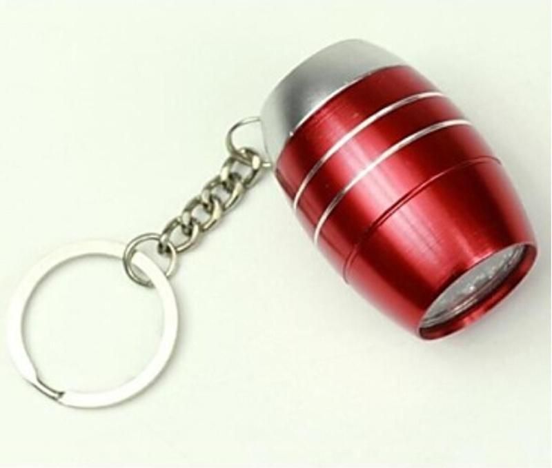 Emergency / Small Size / Pocket Aluminium Mulit Color Wine Bucket Oval Shaped 6 LED Keychain Flashlights