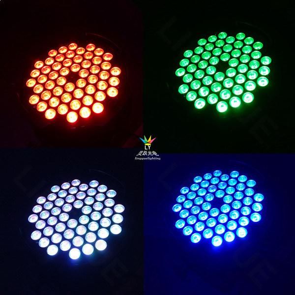 Indoor DMX 54X3w RGB 3in1 PAR Can LED Stage Lighting