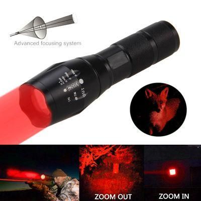 Aluminum Alloy Hunting Tactical Backup Torch LED Red Light Flashlight